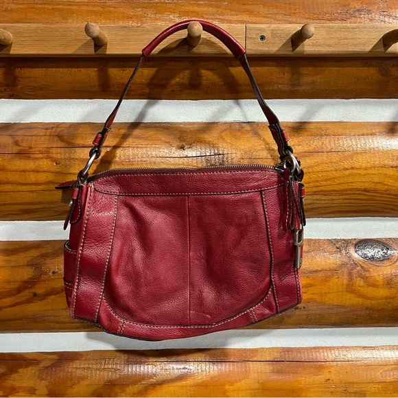 Fossil Handbags - Fossil Red Leather Shoulder Bag